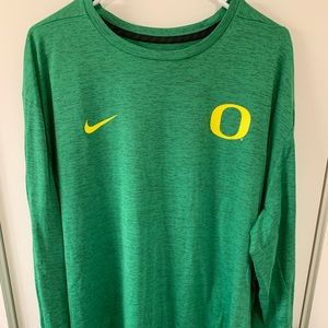 Oregon Ducks Kelly green Long Sleeve Nike Dri-Fit